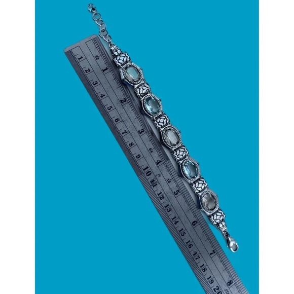 Brighton Silver Plated Bracelet Clear Crystals Beautiful Bracelet - Picture 7 of 11